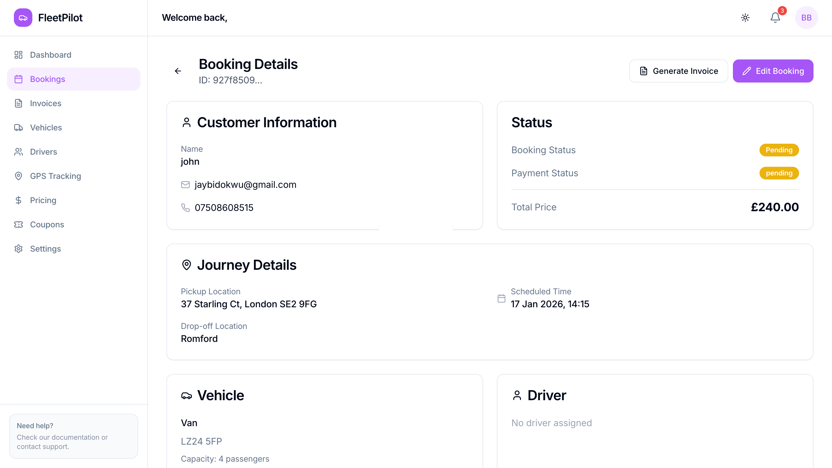 Smart Booking Management