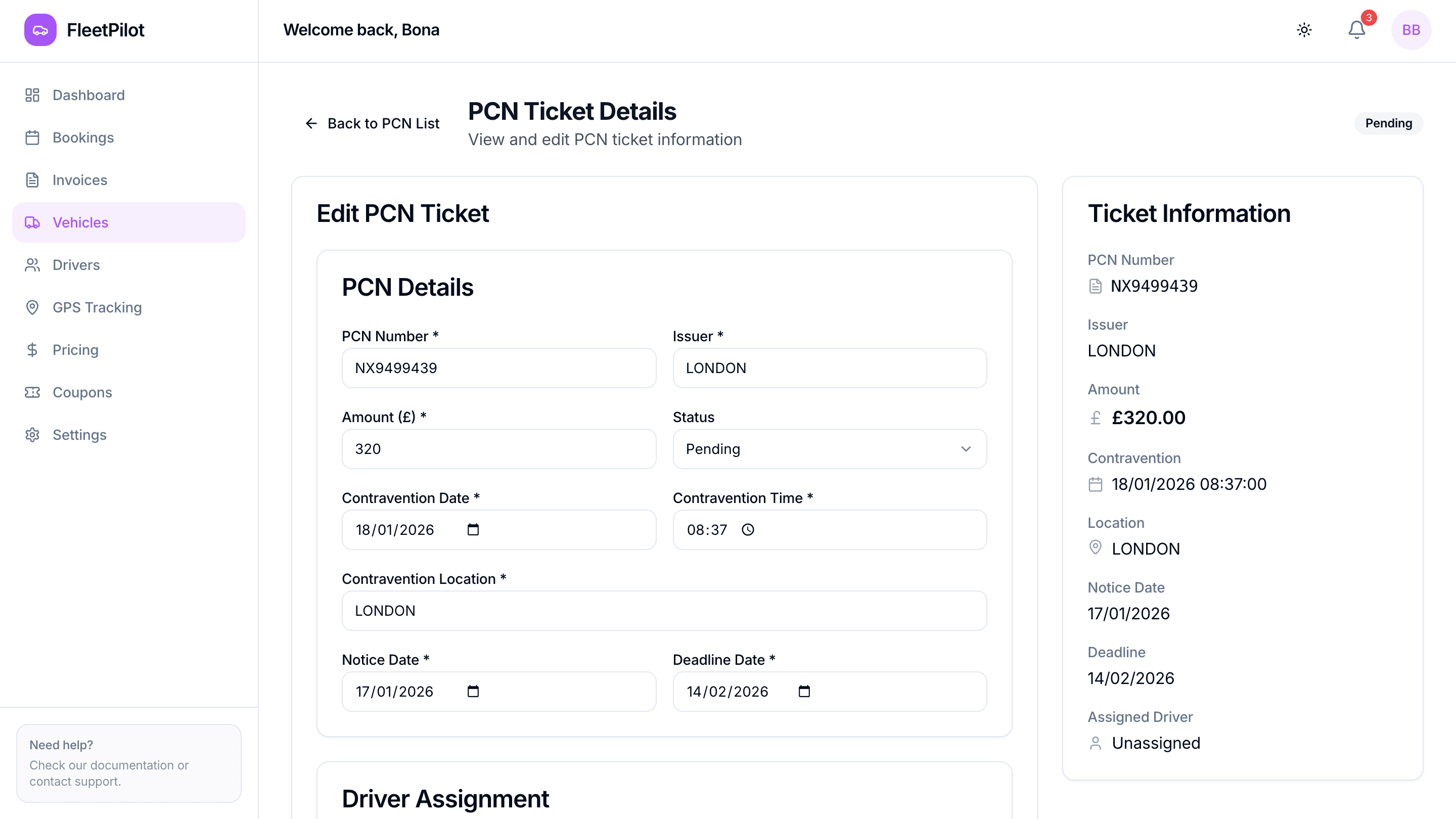 PCN management
